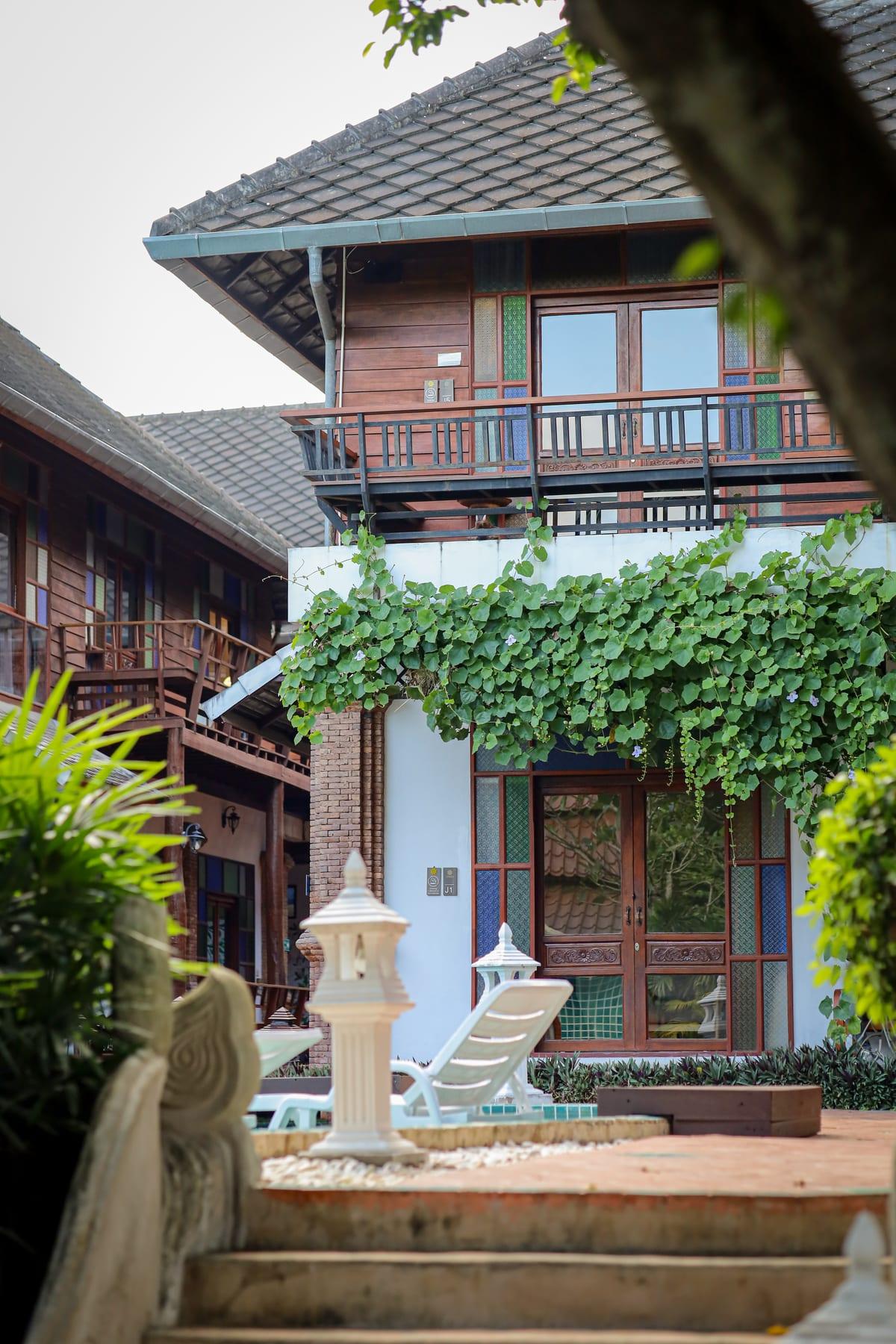 Jintara Rehab gardens in Chiang Mai where aftercare planning begins during the first week of treatment