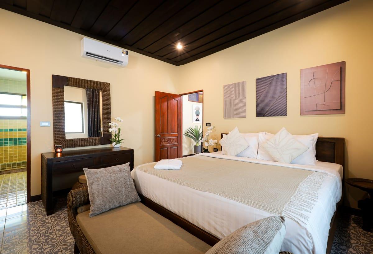 Private bedroom at Jintara rehabilitation centre Chiang Mai where overnight nursing checks occur through the night
