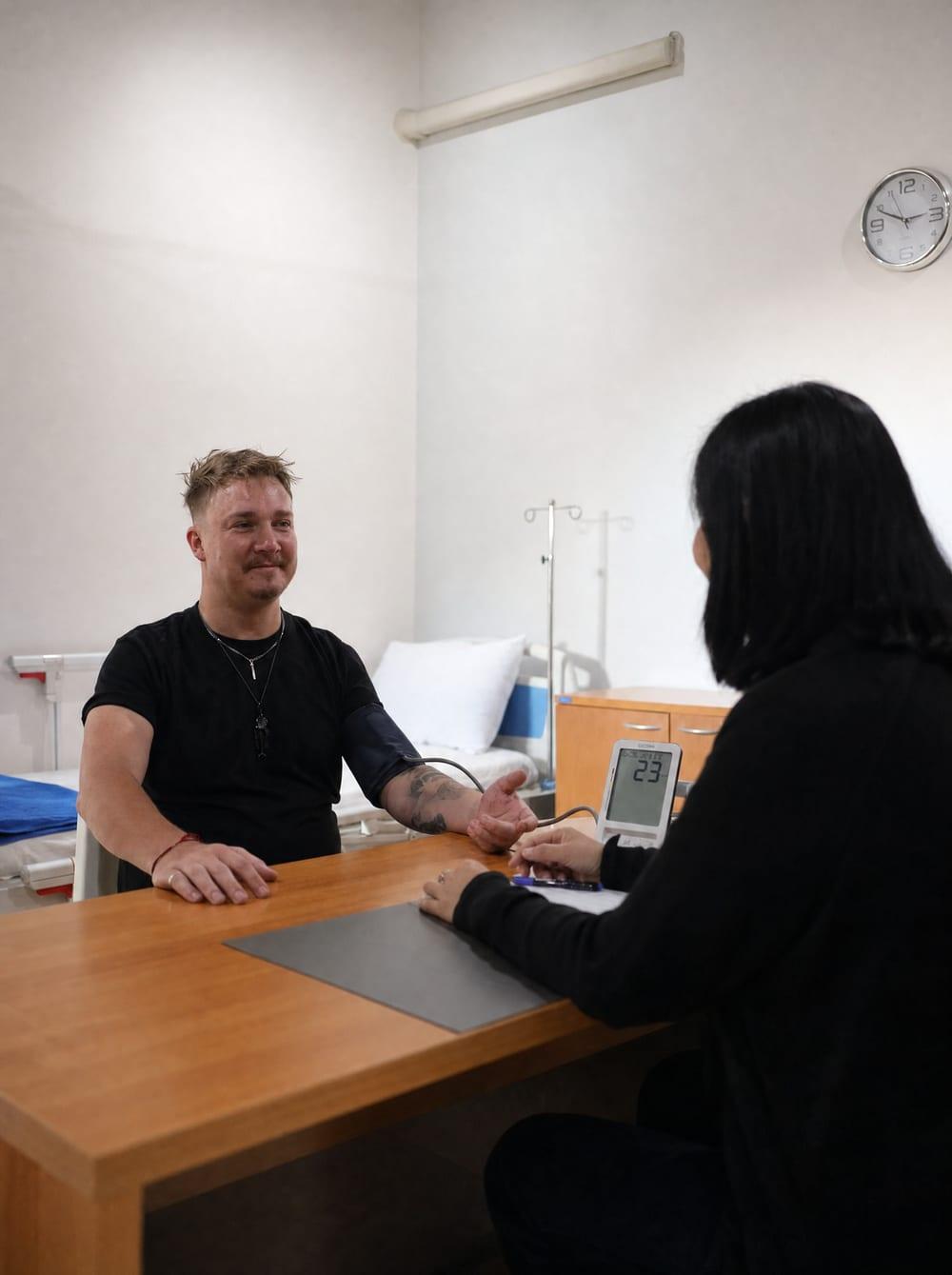 Blood pressure monitoring during medical detox at drug rehab Jintara Rehab Chiang Mai Thailand