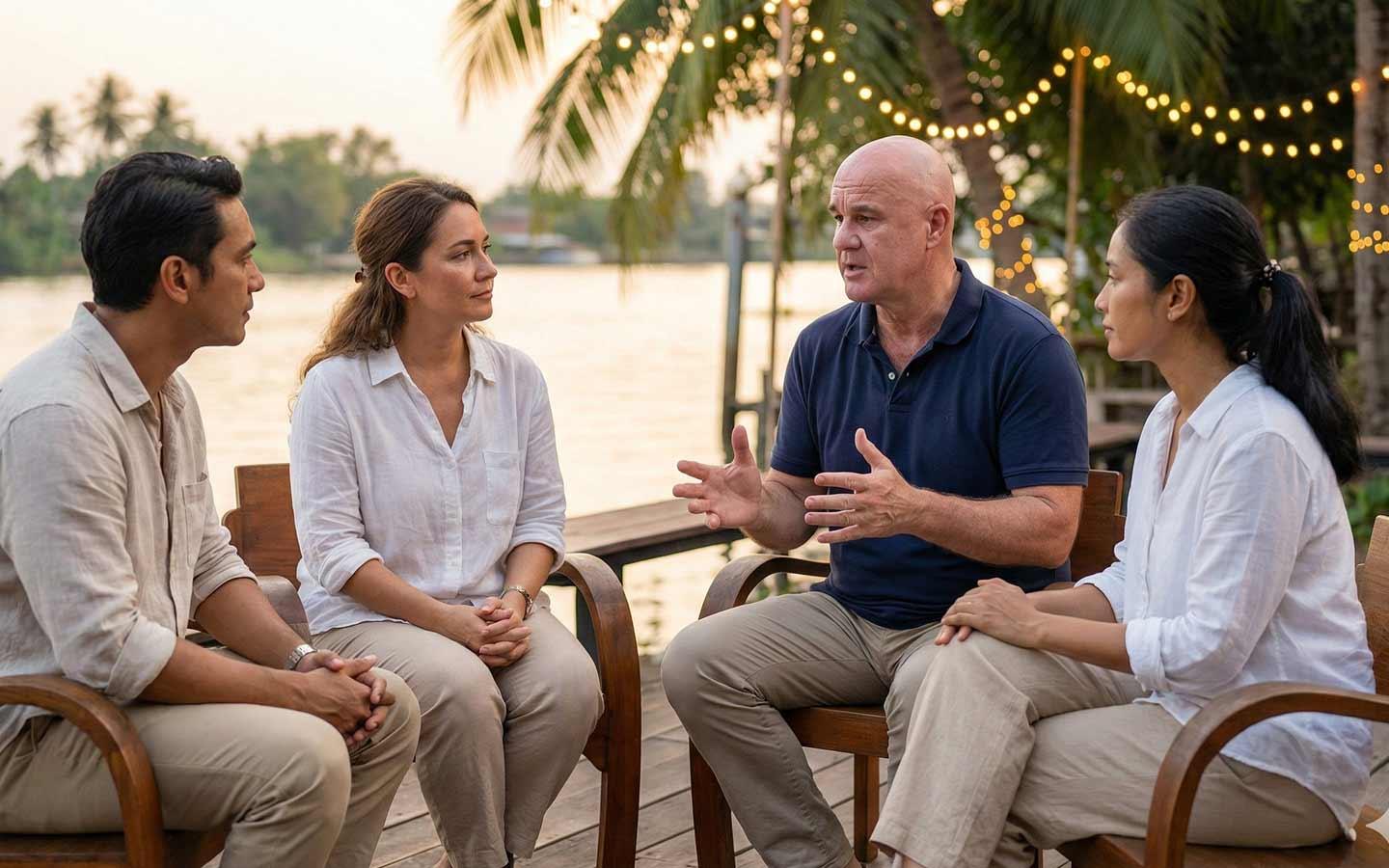 Recovery meeting in Chiang Mai at christmas time