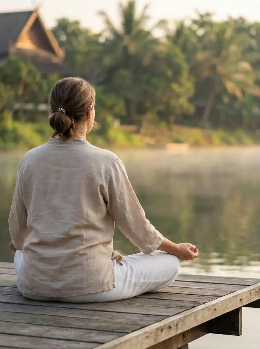 Meditation and mindfulness for sleep recovery at rehab in Thailand