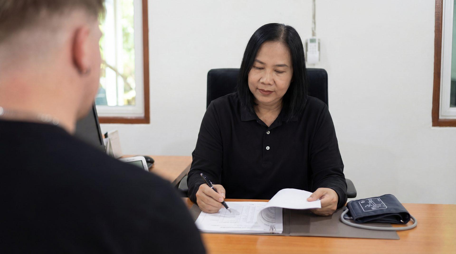 Clinical nursing assessment during stimulant detox at Jintara Rehab in Chiang Mai