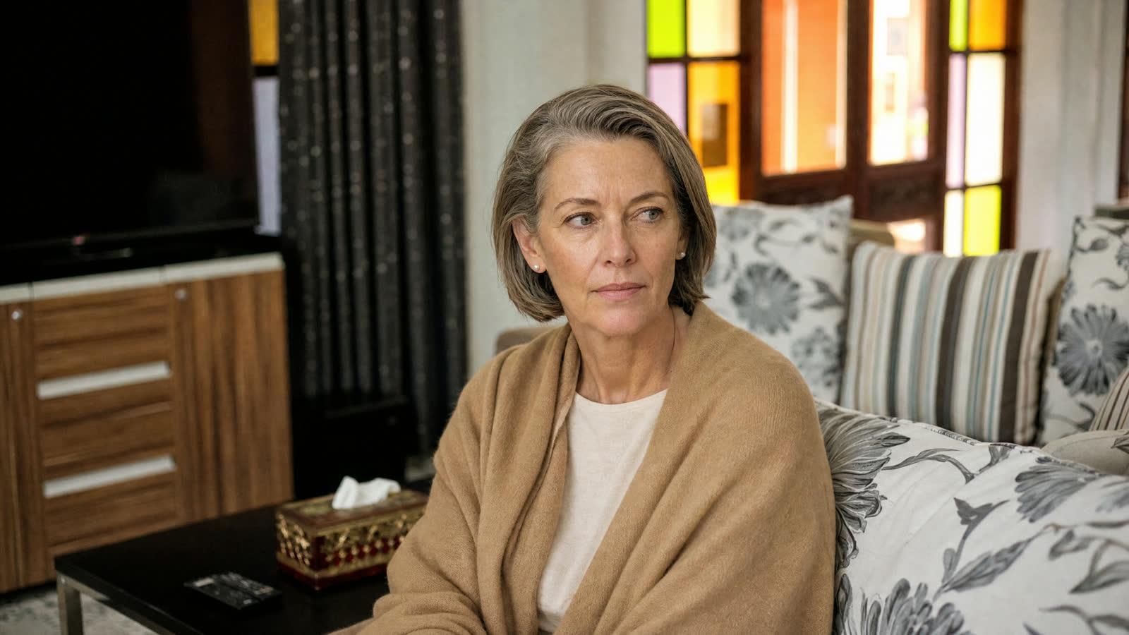 A woman resting in the warm communal lounge at Jintara Rehab Chiang Mai, settled within the psychiatrist-led detox routine