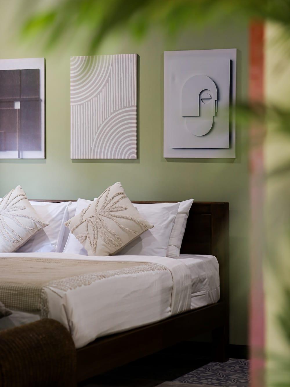Private en-suite room at Jintara Rehab in Chiang Mai seen through garden foliage