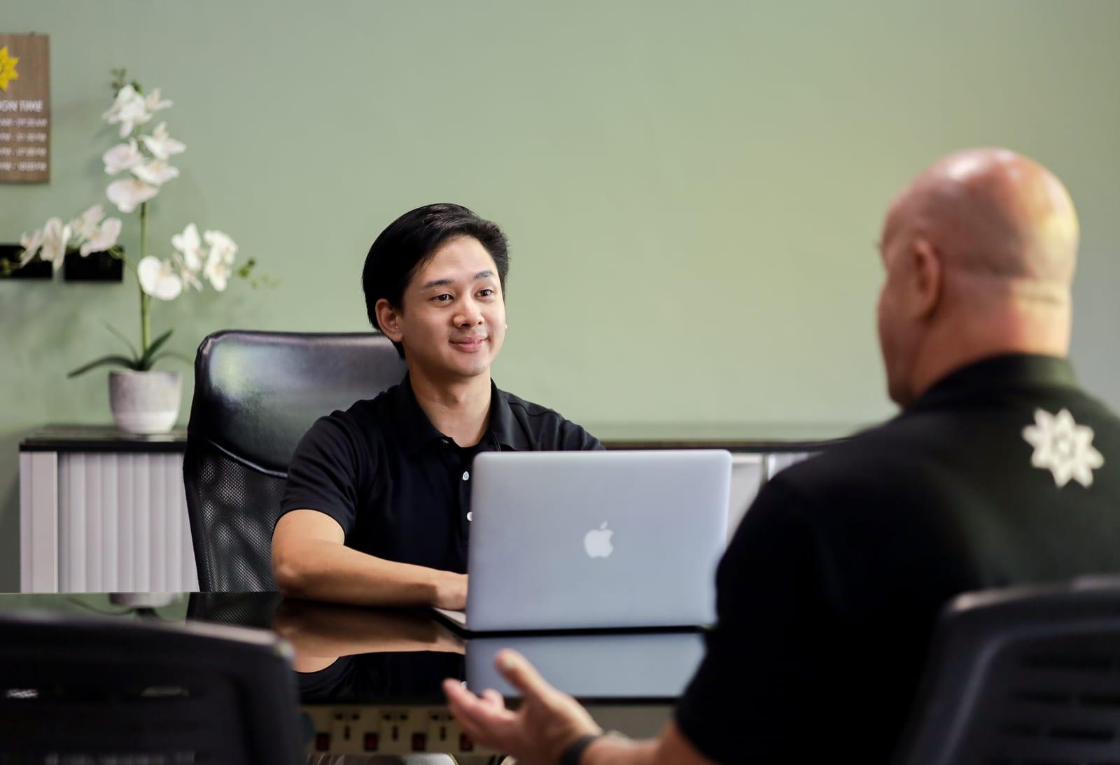 Clinical consultation room at Jintara Rehab in Chiang Mai, where meth-induced psychosis is assessed and treated during residential care