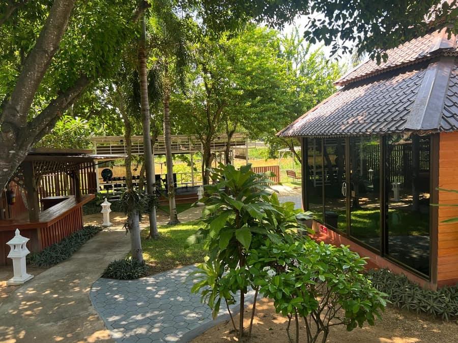 Healing garden at Jintara Rehab where clients recover during the stabilization phase