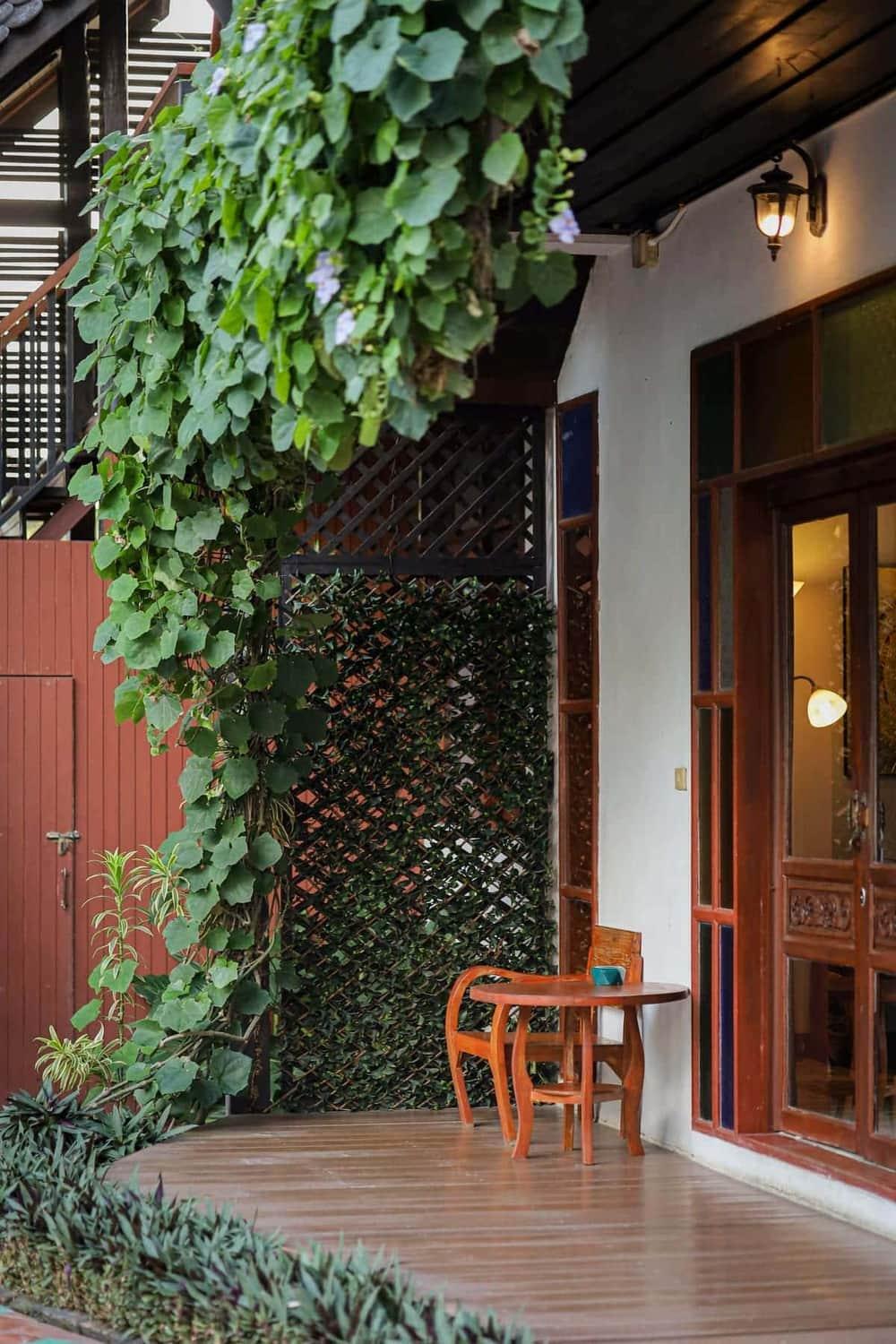 Residential porch at Jintara Rehab for recovery from stimulant depressant cycling pattern Chiang Mai